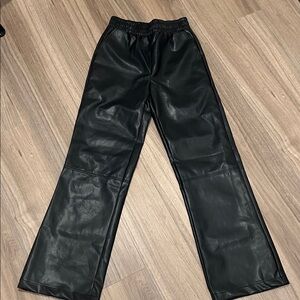 Women's Black Leather Pants